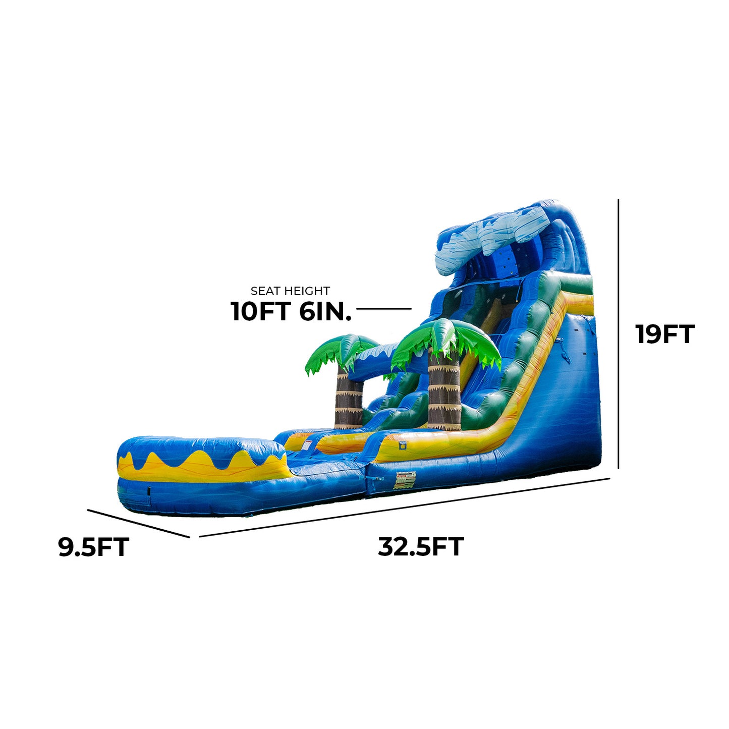 
                  
                    Commercial Grade Surf Beach 19 FT Single Lane Water Slide
                  
                