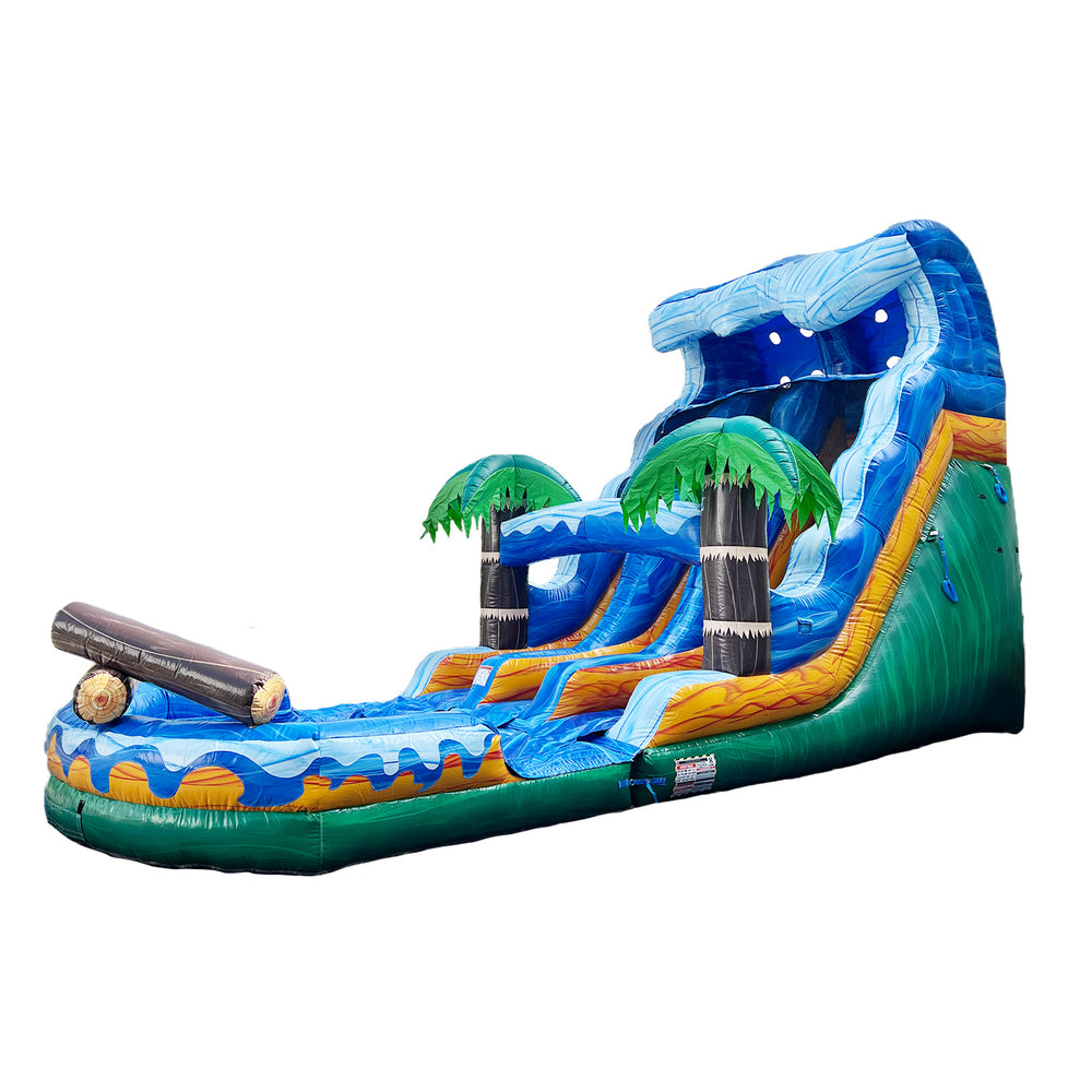 Commercial Grade Jungle Falls 17' Water Slide with detachable pool