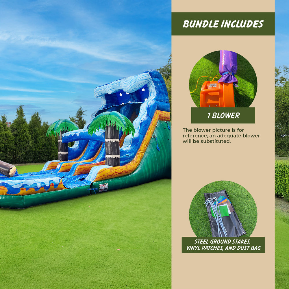 
                  
                    Commercial Grade Jungle Falls 17' Water Slide with detachable pool
                  
                