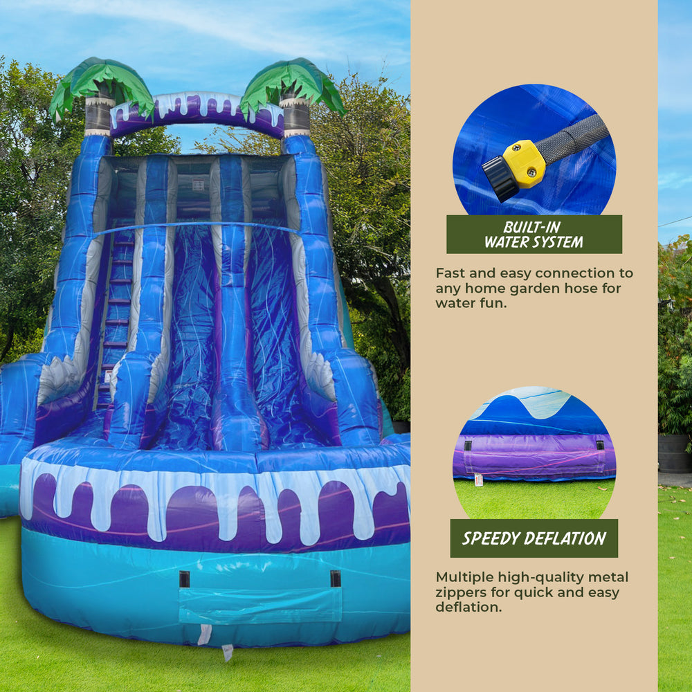 
                  
                    XJUMP Tropical Deep Sea 19' Dual Lane Side Loader with Pool
                  
                